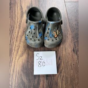 Boys blue and gray crocs